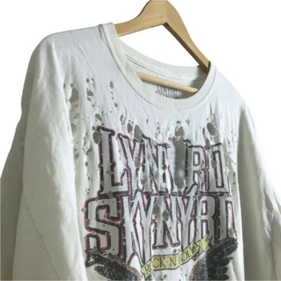 Lynyrd Skynyrd Rock N Roll Factory Distressed Tour Dates T Shirt One Size - Picture 2 of 5
